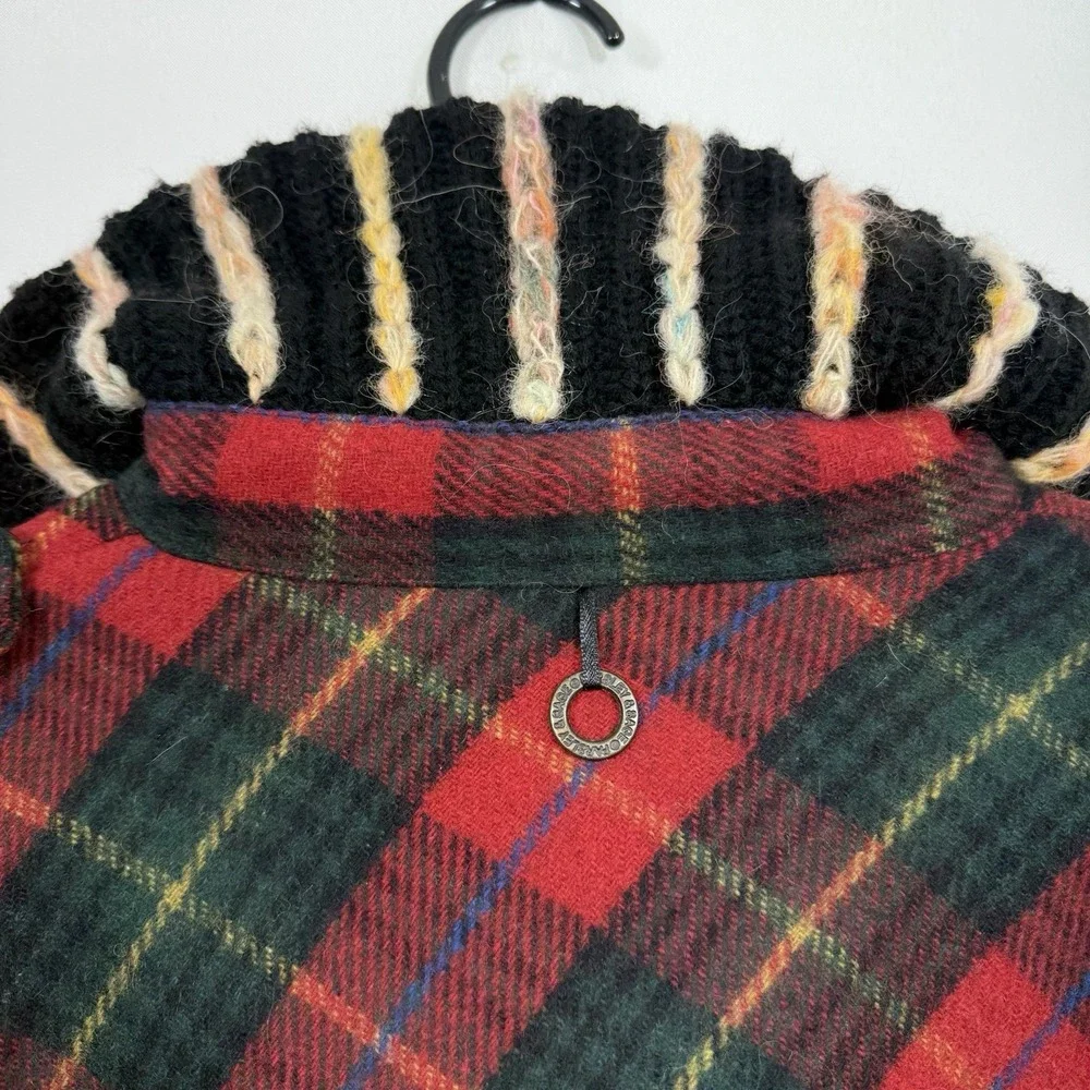 Parsley & Sage Wool Plaid Embroidered‎ Hooded Jacket Boho Large - Picture 8 of 10